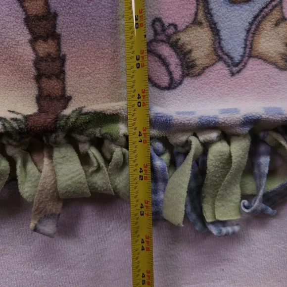 Safari Jungle Zoo Animals Blanket 45x42" Fleece Baby Unisex Crib Lap Cute - Picture 7 of 8